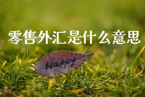 零售外汇是什么意思_https://www.gongyisiwang.com_股指期货_第1张