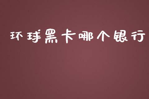环球黑卡哪个银行_https://www.gongyisiwang.com_恒指期货_第1张