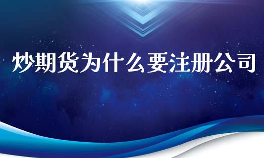 炒期货为什么要注册公司_https://www.gongyisiwang.com_焦炭期货手续费_第1张