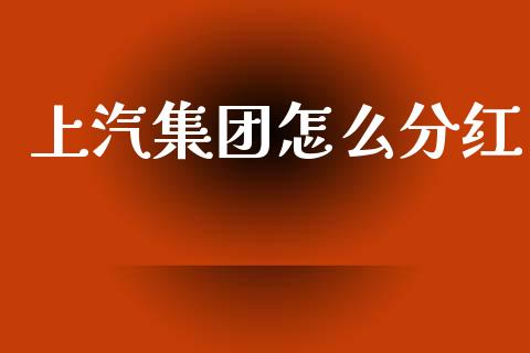 上汽集团怎么分红_https://www.gongyisiwang.com_道指_第1张