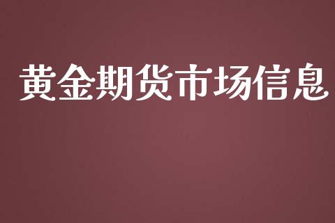 黄金期货市场信息_https://www.gongyisiwang.com_焦炭期货手续费_第1张