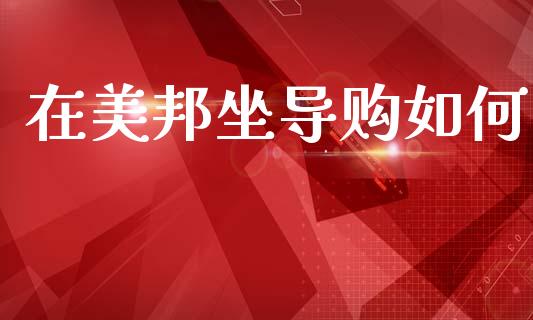 在美邦坐导购如何_https://www.gongyisiwang.com_股指期货交易手续费_第1张