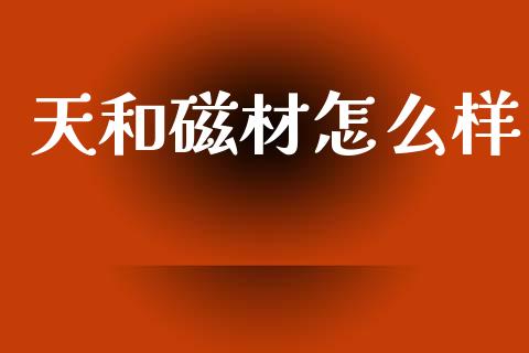 天和磁材怎么样_https://www.gongyisiwang.com_股指期货_第1张