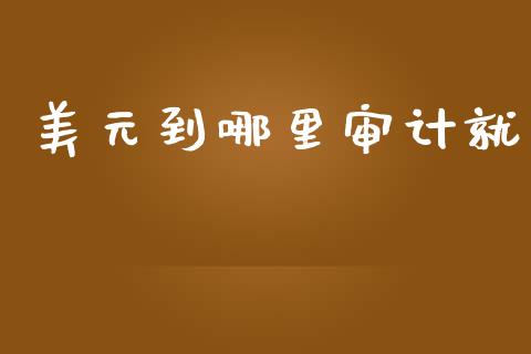 美元到哪里审计就_https://www.gongyisiwang.com_广发期货手续费_第1张