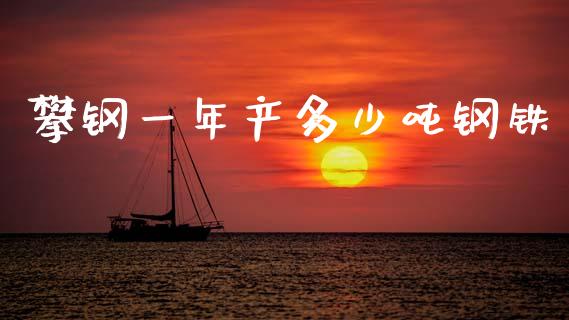 攀钢一年产多少吨钢铁_https://www.gongyisiwang.com_股指期货交易手续费_第1张