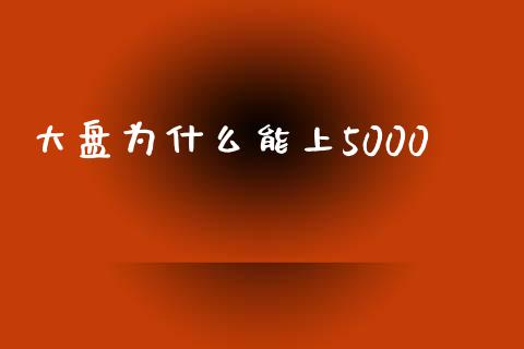 大盘为什么能上5000_https://www.gongyisiwang.com_期货公司手续费排名_第1张