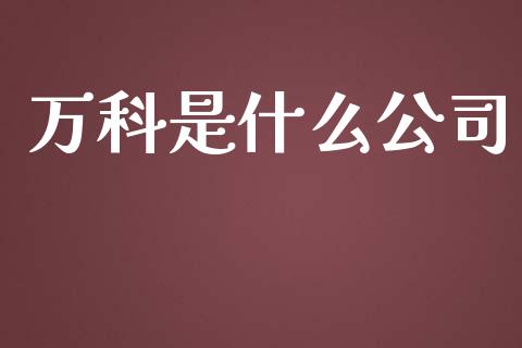 万科是什么公司_https://www.gongyisiwang.com_期货公司手续费排名_第1张