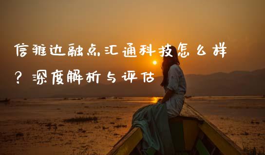信雅达融点汇通科技怎么样？深度解析与评估_https://www.gongyisiwang.com_股指期货交易手续费_第1张