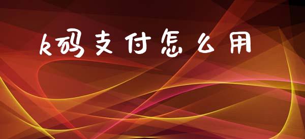 k码支付怎么用_https://www.gongyisiwang.com_股指期货_第1张