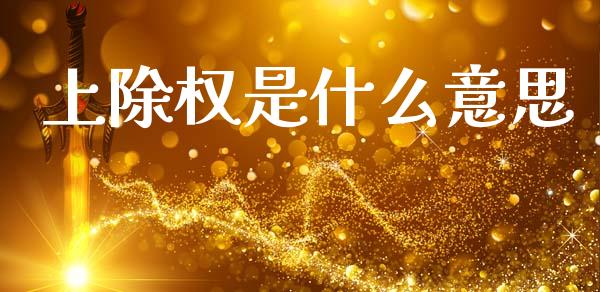 上除权是什么意思_https://www.gongyisiwang.com_股指期货_第1张