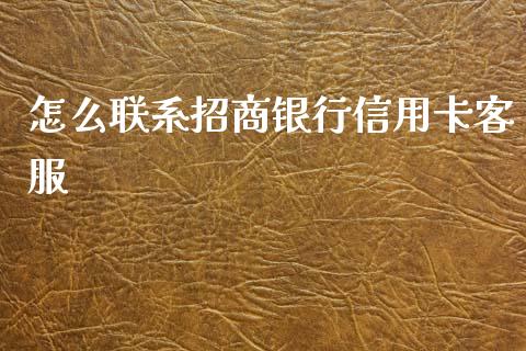 怎么联系招商银行信用卡客服_https://www.gongyisiwang.com_焦炭期货手续费_第1张