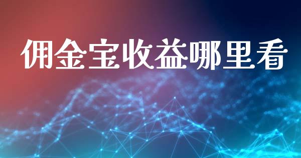 佣金宝收益哪里看_https://www.gongyisiwang.com_恒指期货_第1张