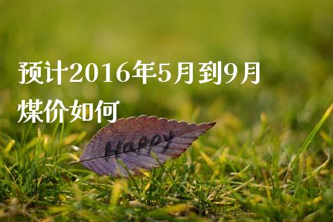 预计2016年5月到9月煤价如何_https://www.gongyisiwang.com_焦炭期货手续费_第1张