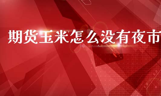 期货玉米怎么没有夜市_https://www.gongyisiwang.com_焦炭期货手续费_第1张