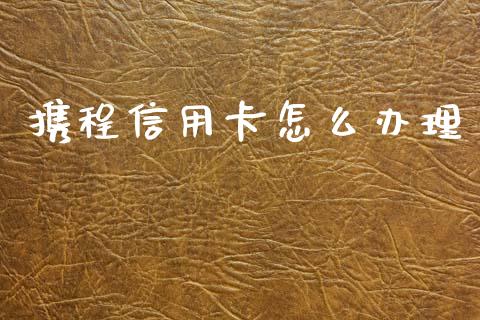 携程信用卡怎么办理_https://www.gongyisiwang.com_股指期货_第1张