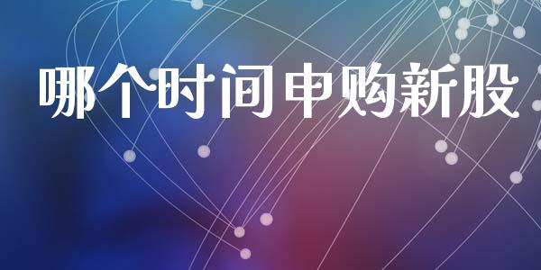 哪个时间申购新股_https://www.gongyisiwang.com_道指_第1张