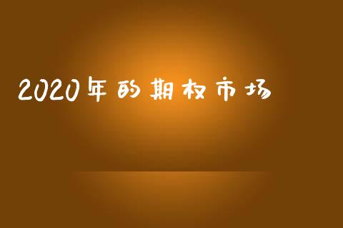 2020年的期权市场_https://www.gongyisiwang.com_股指期货交易手续费_第1张