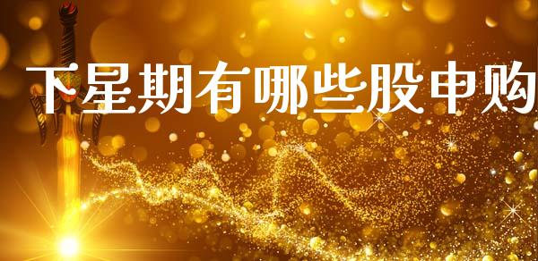 下星期有哪些股申购_https://www.gongyisiwang.com_焦炭期货手续费_第1张