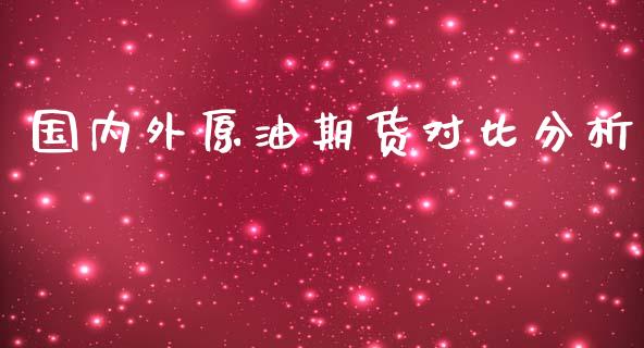 国内外原油期货对比分析_https://www.gongyisiwang.com_焦炭期货手续费_第1张