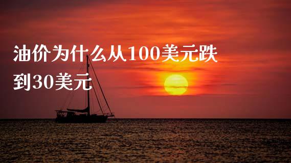 油价为什么从100美元跌到30美元_https://www.gongyisiwang.com_恒指期货_第1张