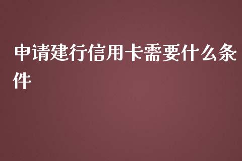 申请建行信用卡需要什么条件_https://www.gongyisiwang.com_广发期货手续费_第1张