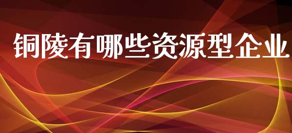 铜陵有哪些资源型企业_https://www.gongyisiwang.com_原油期货_第1张