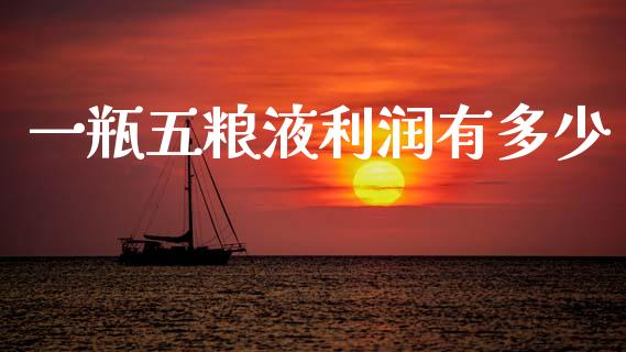 一瓶五粮液利润有多少_https://www.gongyisiwang.com_道指_第1张