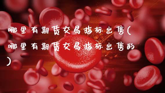 哪里有期货交易指标出售(哪里有期货交易指标出售的)_https://www.gongyisiwang.com_股指期货交易手续费_第1张