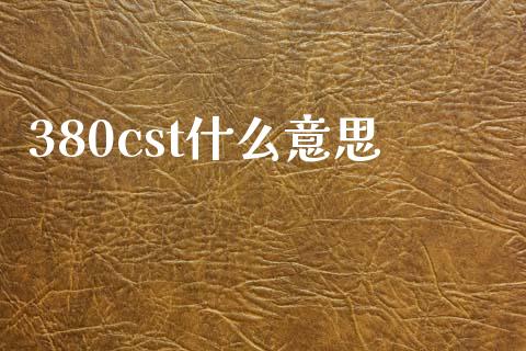 380cst什么意思_https://www.gongyisiwang.com_期货公司手续费排名_第1张