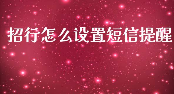 招行怎么设置短信提醒_https://www.gongyisiwang.com_广发期货手续费_第1张