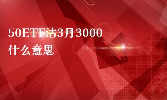 50ETF沽3月3000什么意思_https://www.gongyisiwang.com_广发期货手续费_第1张