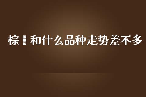 棕榈和什么品种走势差不多_https://www.gongyisiwang.com_原油期货_第1张