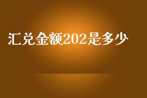 汇兑金额202是多少_https://www.gongyisiwang.com_广发期货手续费_第1张