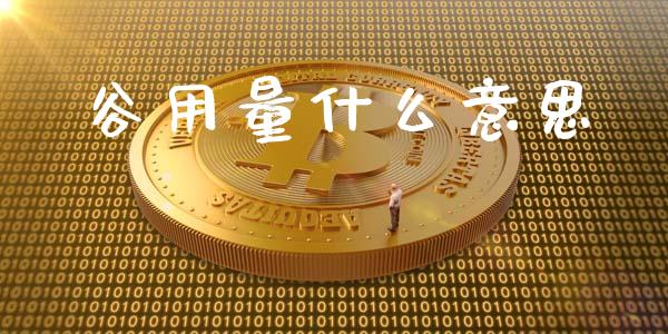 谷用量什么意思_https://www.gongyisiwang.com_股指期货交易手续费_第1张