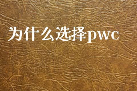 为什么选择pwc_https://www.gongyisiwang.com_期货公司手续费排名_第1张