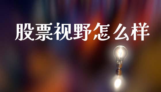 股票视野怎么样_https://www.gongyisiwang.com_原油期货_第1张