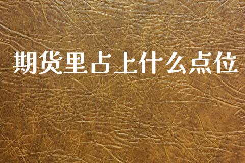 期货里占上什么点位_https://www.gongyisiwang.com_原油期货_第1张