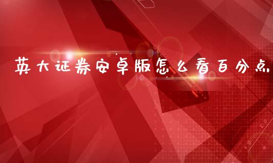 英大证券安卓版怎么看百分点_https://www.gongyisiwang.com_股指期货_第1张