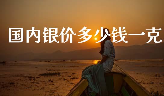国内银价多少钱一克_https://www.gongyisiwang.com_广发期货手续费_第1张