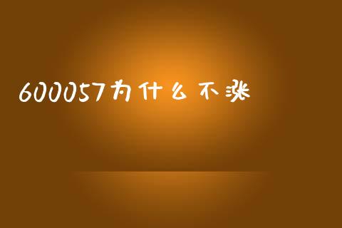 600057为什么不涨_https://www.gongyisiwang.com_恒指期货_第1张