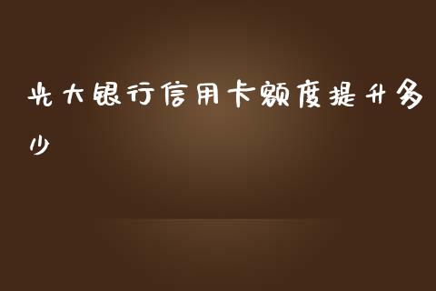 光大银行信用卡额度提升多少_https://www.gongyisiwang.com_期货公司手续费排名_第1张
