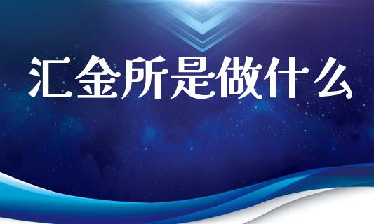 汇金所是做什么_https://www.gongyisiwang.com_恒指期货_第1张