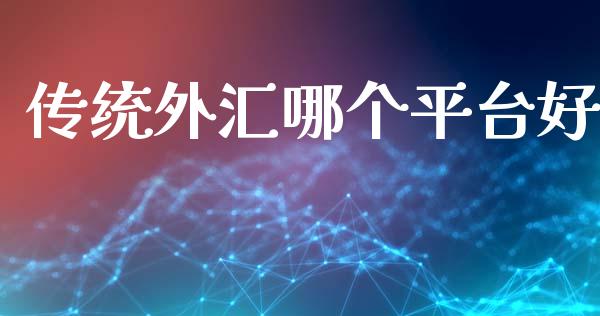 传统外汇哪个平台好_https://www.gongyisiwang.com_股指期货交易手续费_第1张