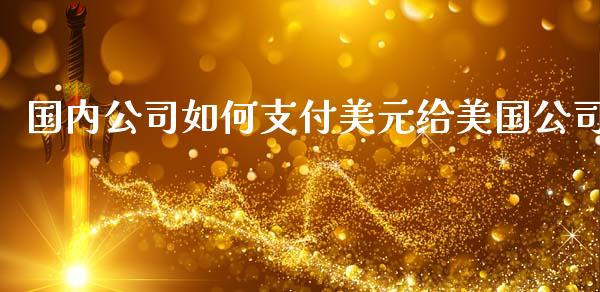 国内公司如何支付美元给美国公司_https://www.gongyisiwang.com_道指_第1张
