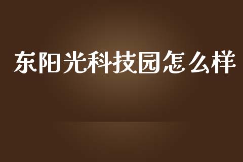 东阳光科技园怎么样_https://www.gongyisiwang.com_期货公司手续费排名_第1张
