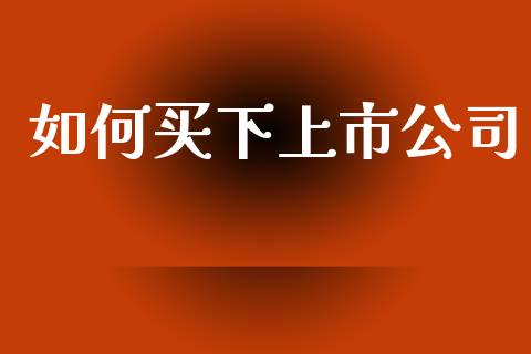 如何买下上市公司_https://www.gongyisiwang.com_焦炭期货手续费_第1张