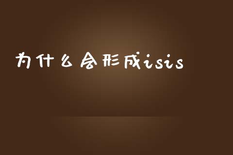 为什么会形成isis_https://www.gongyisiwang.com_广发期货手续费_第1张