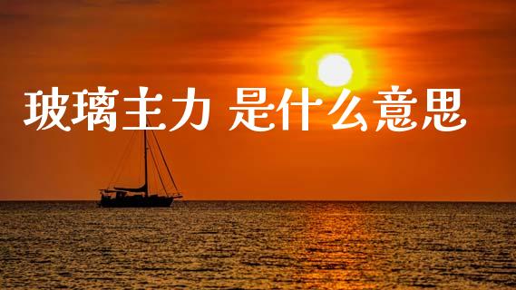 玻璃主力 是什么意思_https://www.gongyisiwang.com_广发期货手续费_第1张