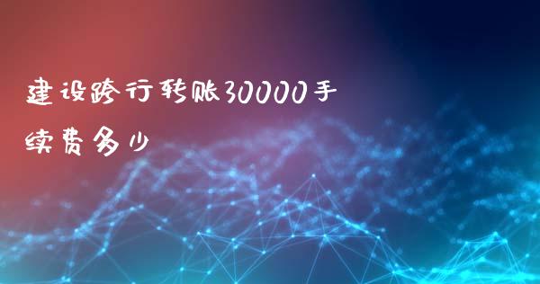 建设跨行转账30000手续费多少_https://www.gongyisiwang.com_恒指期货_第1张