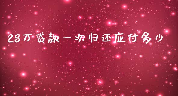 28万贷款一次归还应付多少_https://www.gongyisiwang.com_股指期货交易手续费_第1张